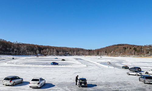 女神湖 氷上走行会